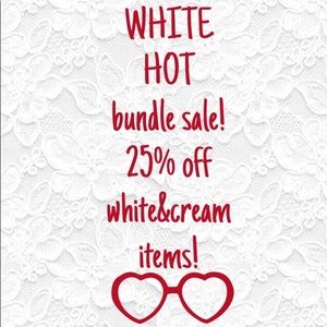 Bundle 2+ items with white or cream at 25% off!